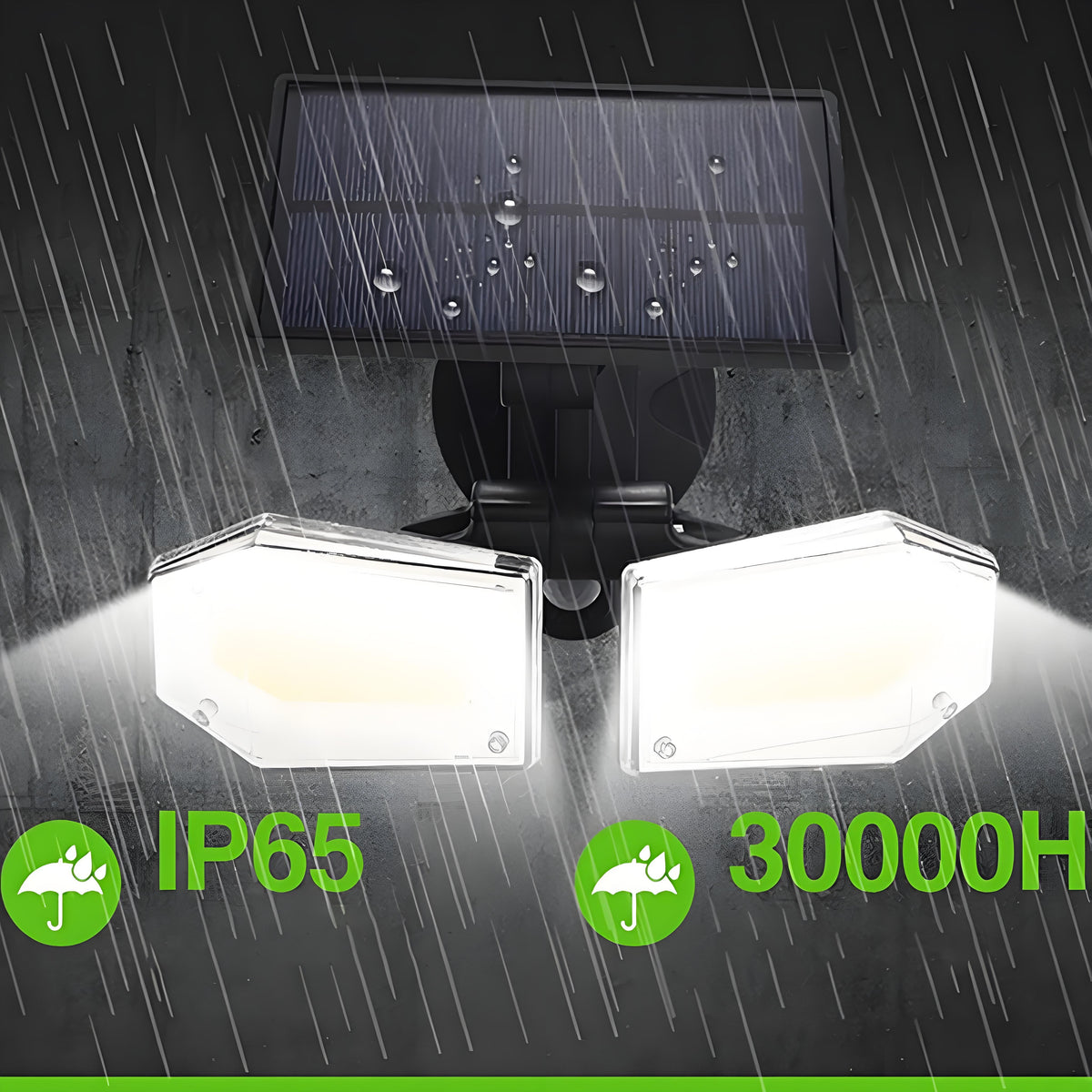 4-Pack Solar Motion Sensor Wall Lights: Double-Head Adjustable Cob LED Outdoor Lights for Garden, Patio & Pathway