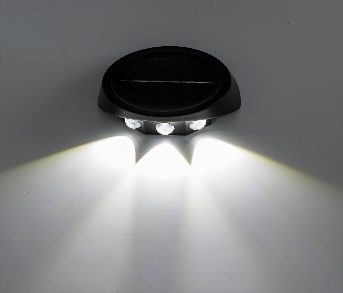 Solar Outdoor Wall Lights (2-Pack): IP44 Waterproof LED Sconces for Garden, Patio &amp; Pathway Lighting（white light）