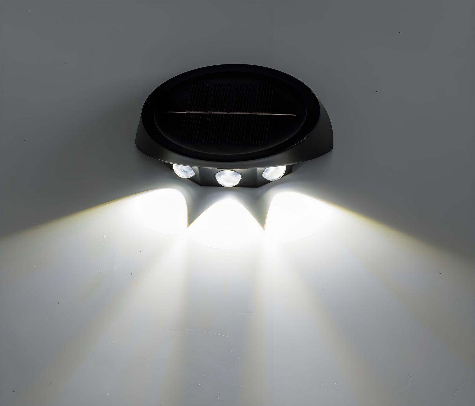 Solar Outdoor Wall Lights (2-Pack): IP44 Waterproof LED Sconces for Garden, Patio & Pathway Lighting（white light）