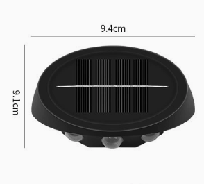 Solar Outdoor Wall Lights (4-Pack): IP44 Waterproof LED Sconces for Garden, Patio & Pathway Lighting（Warm light）