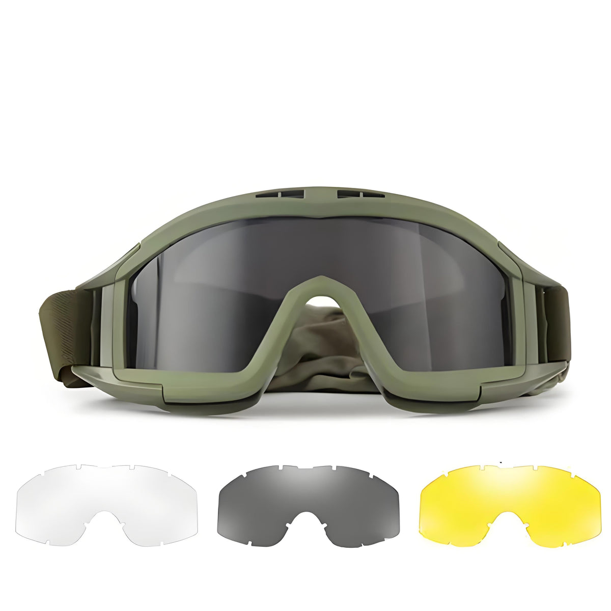 Christmas gifts for husband or boyfriend
 Tactical Safety Goggles with 3 Interchangeable Lenses, Wind &amp; Dust Protection for Outdoor &amp; Tactical Use(green)
