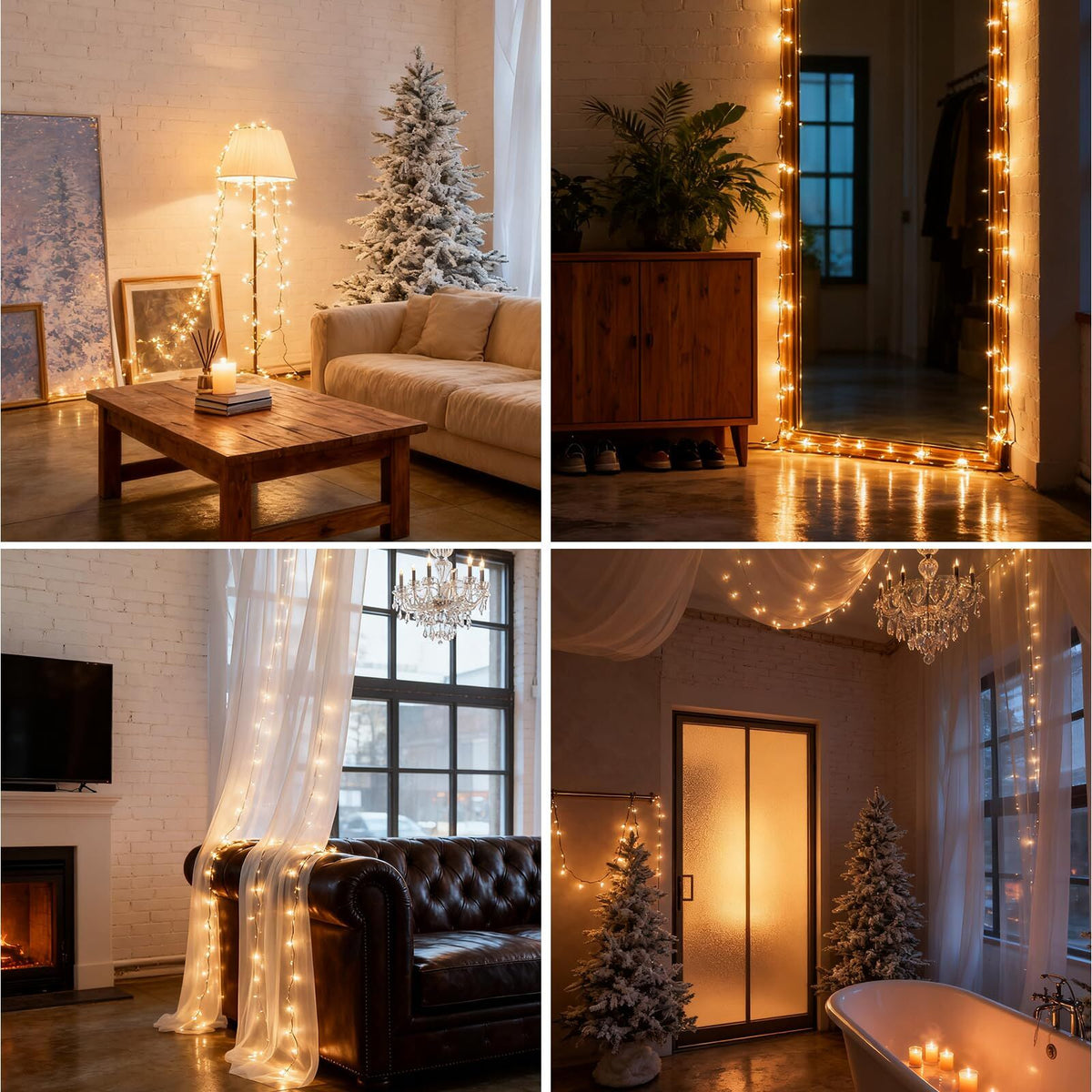 900 LED Warm White USB Fairy String Lights with Remote, 30m Green Wire, IP44 Waterproof 8-Mode Timer for Christmas Bedroom Wreath Decor