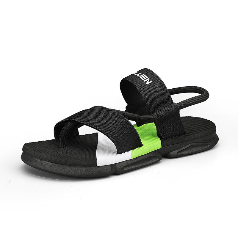 Men's 3-Color Convertible Sandals &amp; Slippers, Outdoor Non-Slip EVA Thick-Sole Beach Shoes for Dual Wear(black)