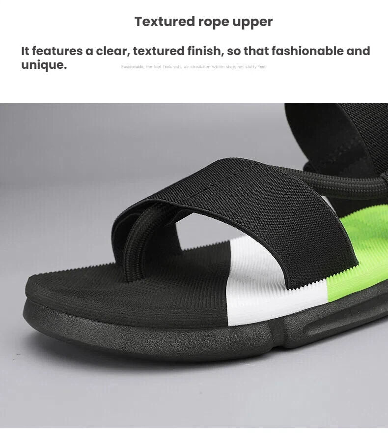 Men's 3-Color Convertible Sandals & Slippers, Outdoor Non-Slip EVA Thick-Sole Beach Shoes for Dual Wear(dark blue)