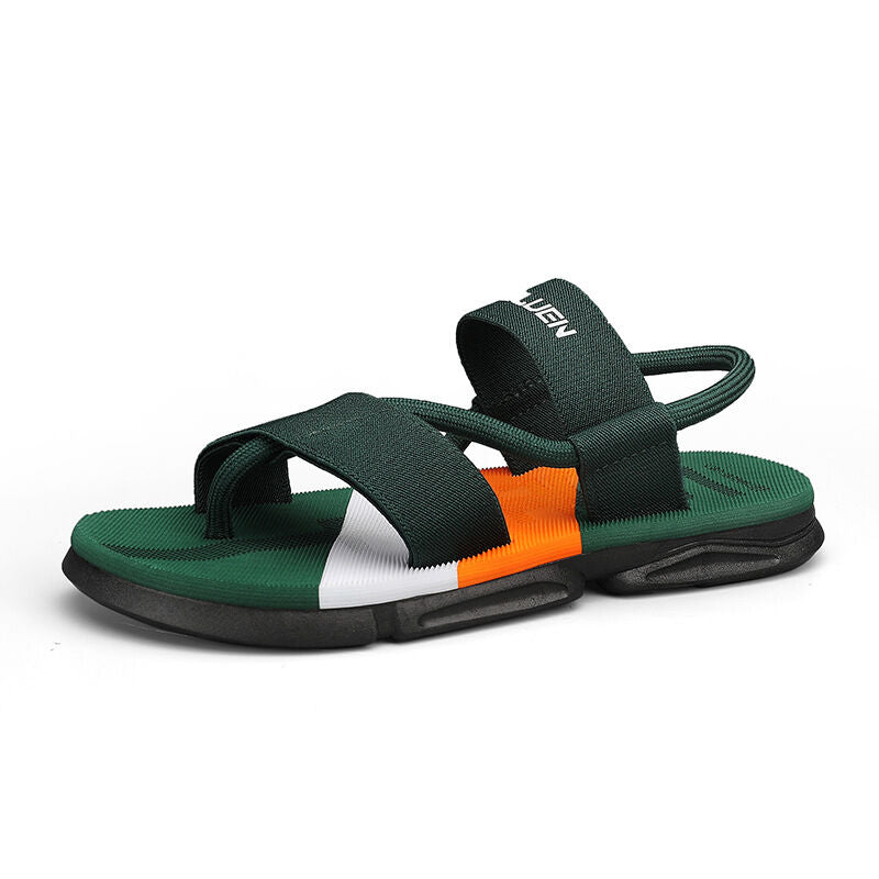 Men's 3-Color Convertible Sandals & Slippers, Outdoor Non-Slip EVA Thick-Sole Beach Shoes for Dual Wear(green)