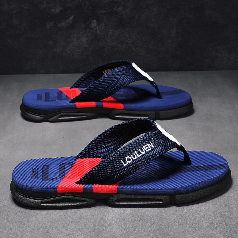 Men's Flip Flops: 4 Colors, EVA-PVC Blend, Comfort &amp; Style for Summer Beach &amp; Daily Wear(Blue)