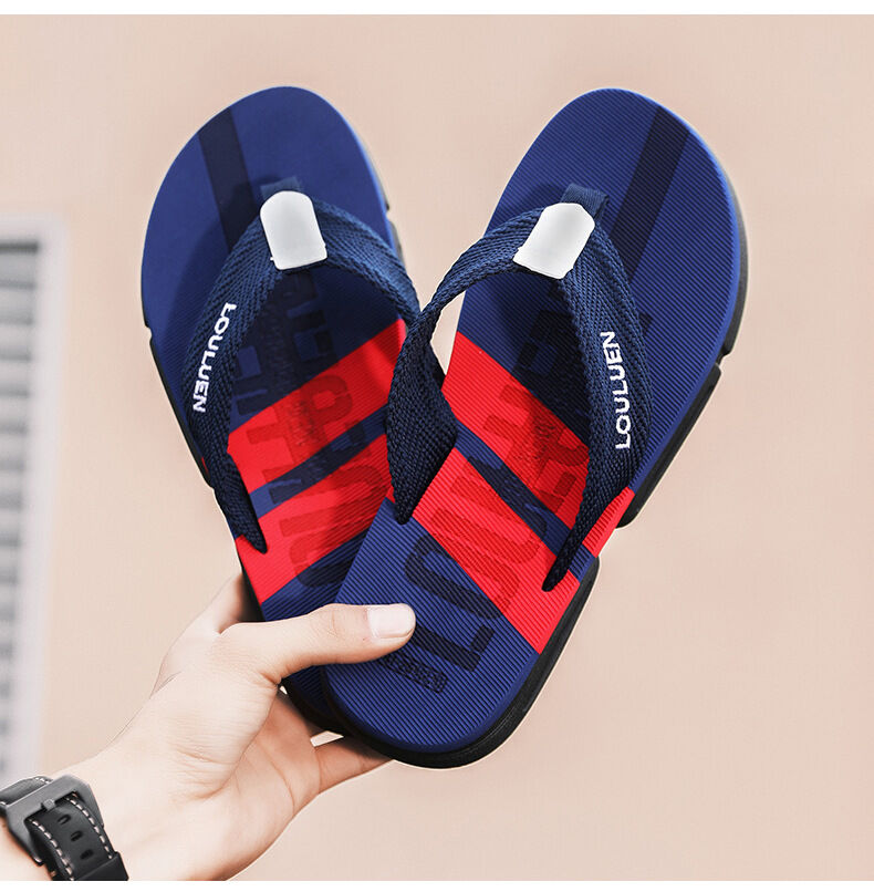 Men's Flip Flops: 4 Colors, EVA-PVC Blend, Comfort & Style for Summer Beach & Daily Wear(Blue)