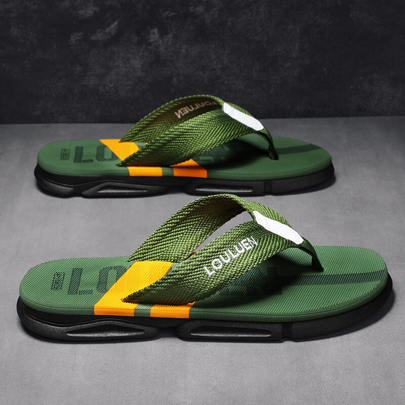 Men's Flip Flops: 4 Colors, EVA-PVC Blend, Comfort &amp; Style for Summer Beach &amp; Daily Wear(Green)