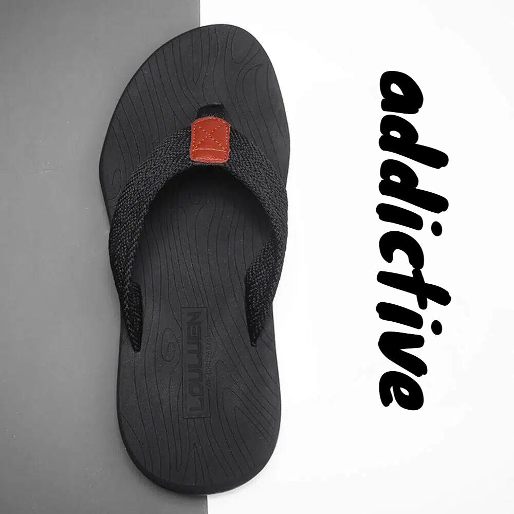 Men's Outdoor Non-Slip Flip Flops, 6 Colors EVA Lightweight Thick-Sole Beach Sandals for Casual &amp; Sports(black)