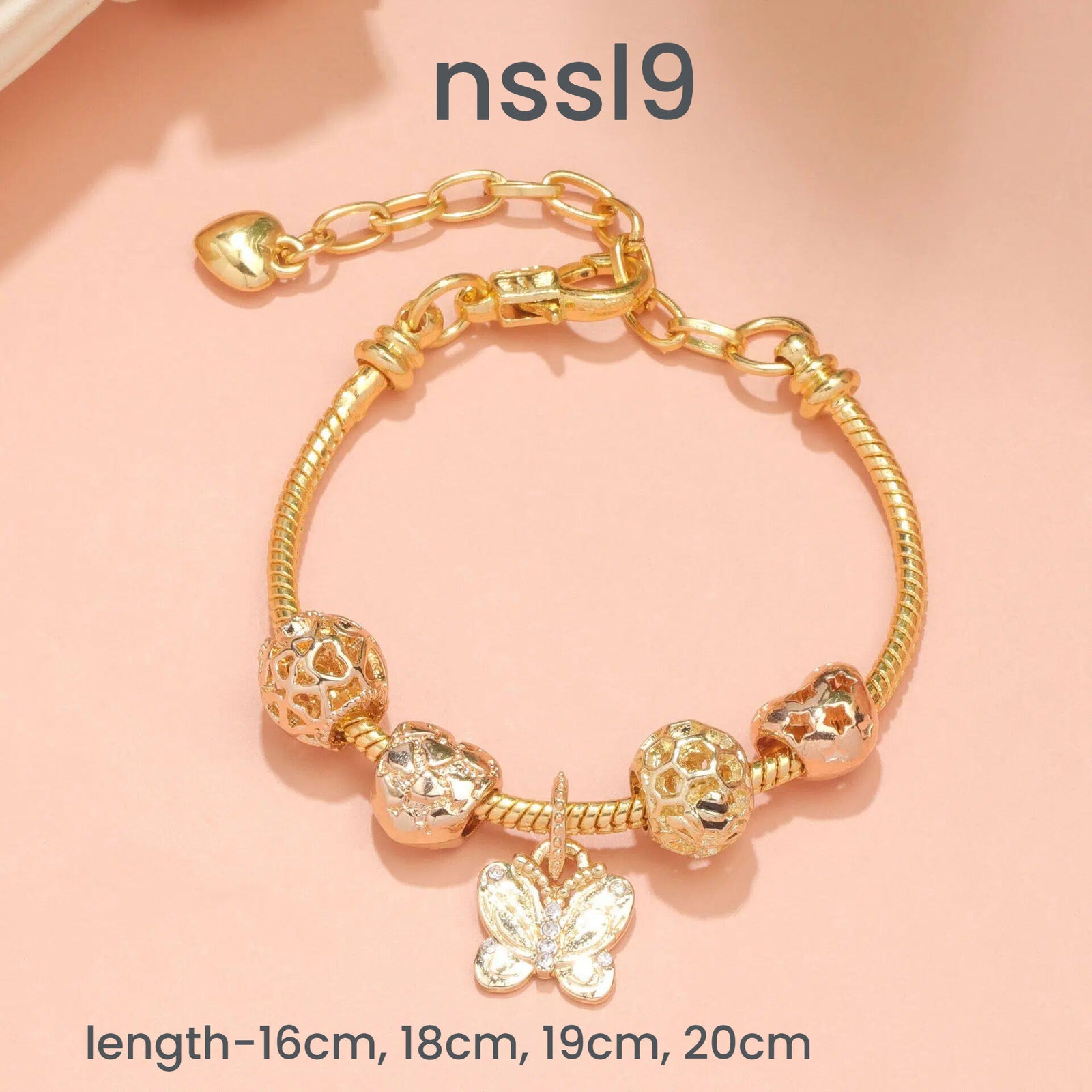 10 Styles Charm Bracelets Set: Colorful Alloy & Glass Beaded Bracelets, Adjustable Length 16-24cm(double)