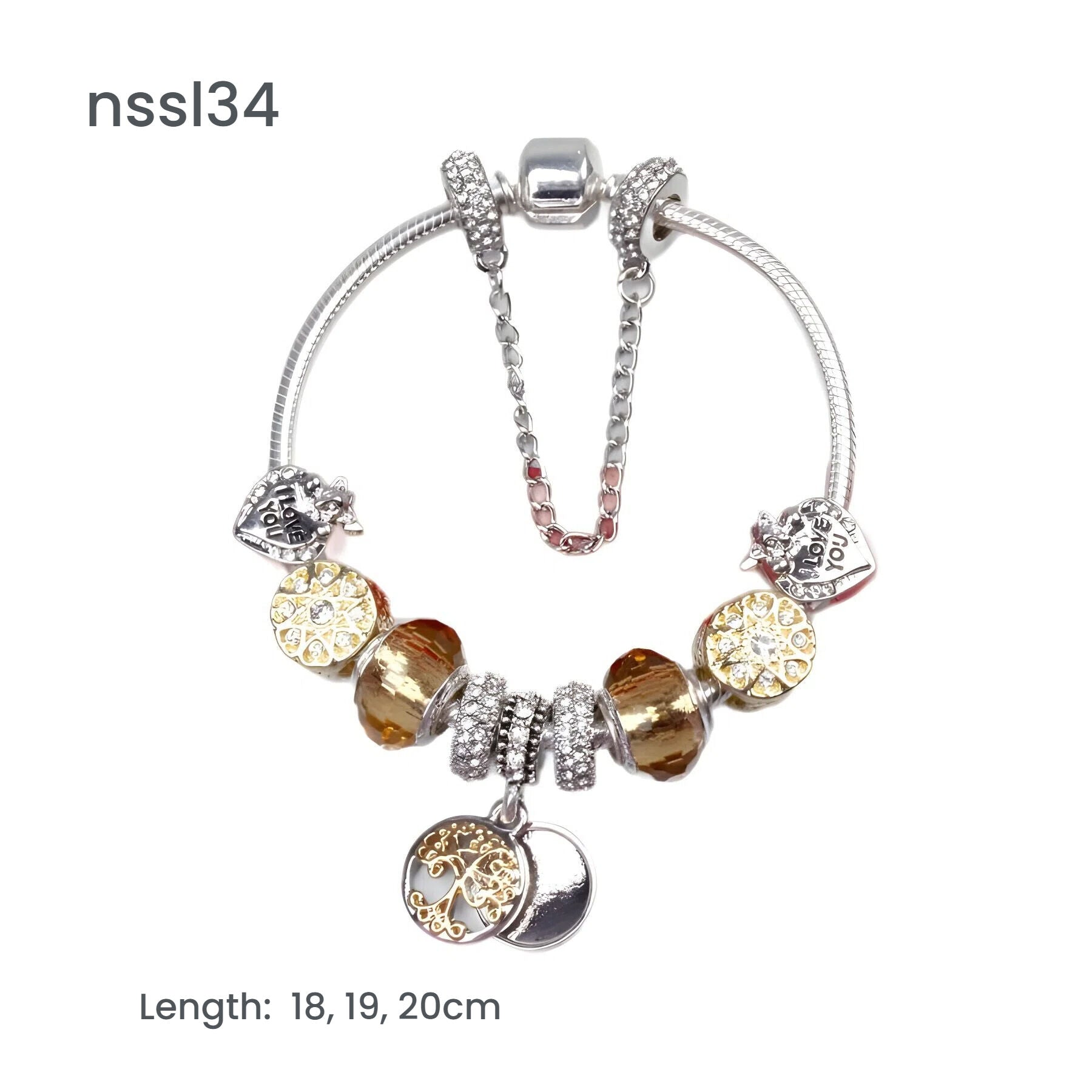 11 Styles Charm Bracelets Set,Colorful Alloy & Glass Beaded Bracelets(double)