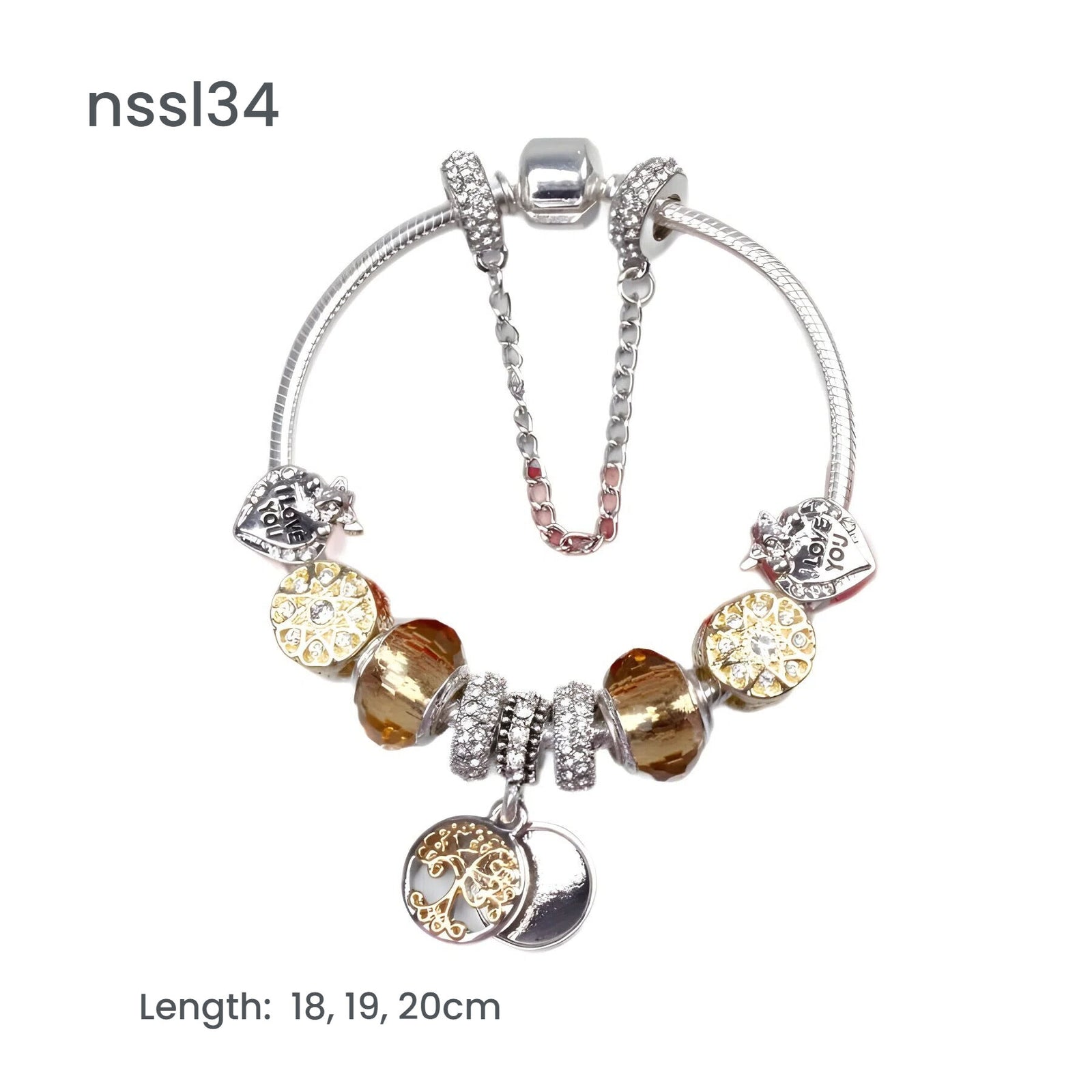 11 Styles Charm Bracelets Set,Colorful Alloy & Glass Beaded Bracelets(triple)