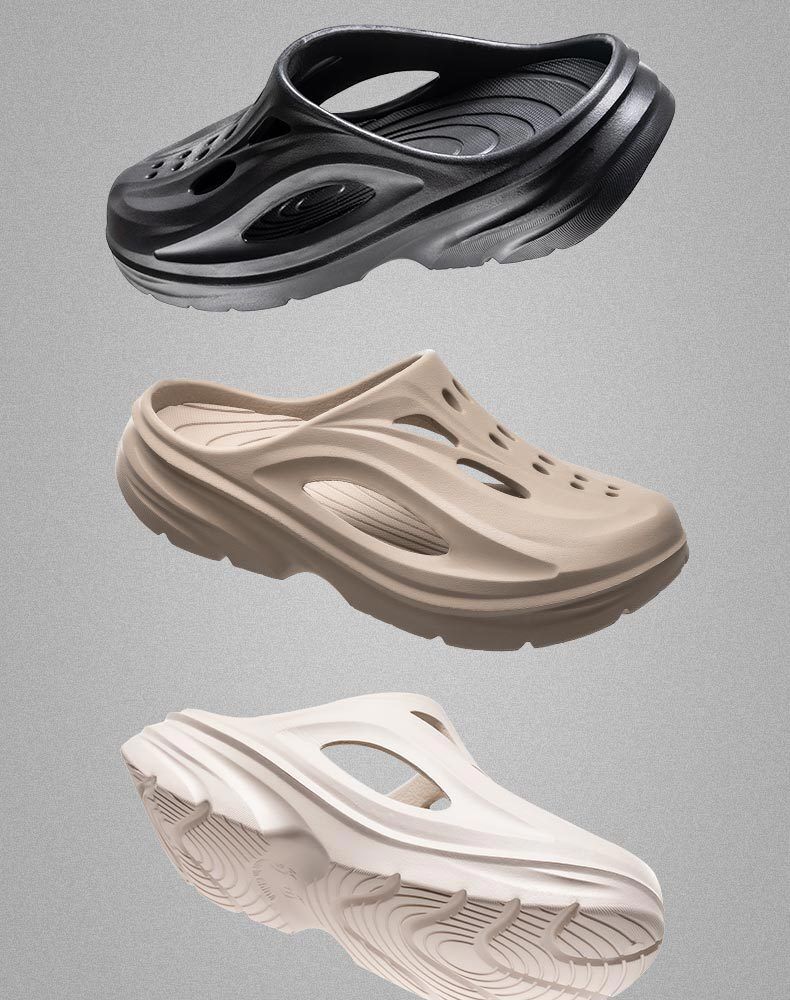 Men's Summer EVA Crocs with 3 Color Options - Breathable, Non-Slip, Comfortable Beach & Casual Sandals(khaki)