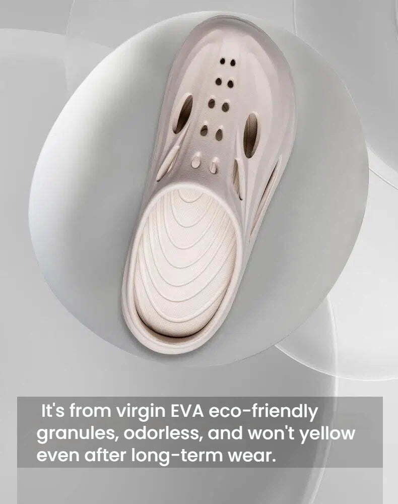 Men's Summer EVA Crocs with 3 Color Options - Breathable, Non-Slip, Comfortable Beach & Casual Sandals(white)