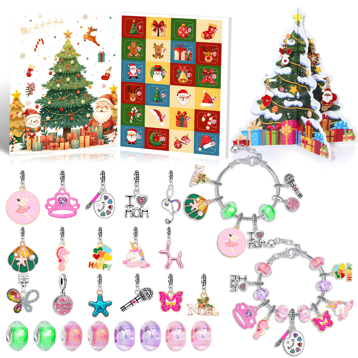 Christmas DIY Jewelry &amp; Craft Advent Calendar(
YD-05&amp;upgraded version,20*17*1.3cm)