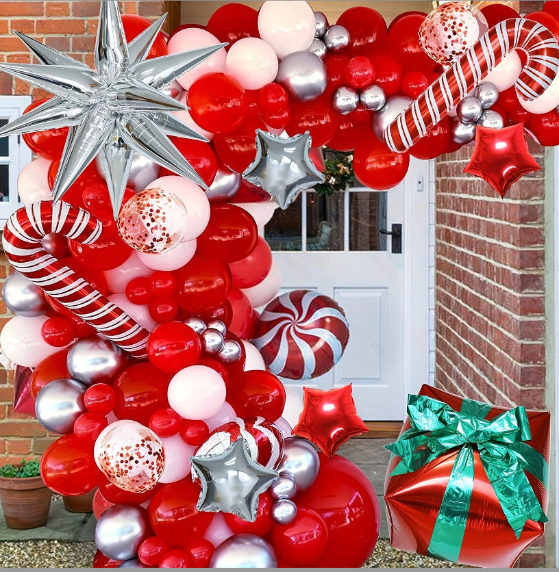 Christmas Balloon Arch Kit – Latex &amp; Foil Balloons