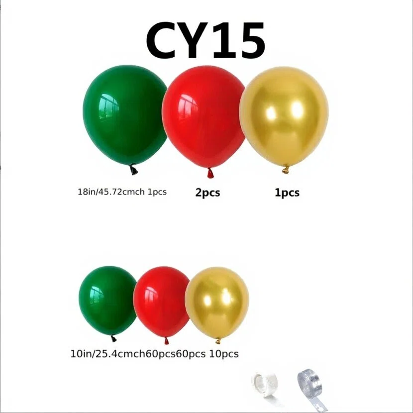 Christmas Balloon 2-Pack Combo: Latex & Foil Holiday Decor | Arch & Tree Sets for 2025 Christmas