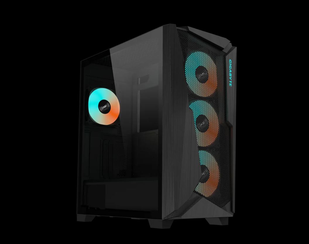 Gigabyte C301V2 RGB Tempered Glass E-ATX Black Mid Tower Gaming Chassis  2x3.5&#39; 2x2.5&#39; 2xUSB3.0 Detachable Dust Filter Liquid Cooling PSU Standard ATX