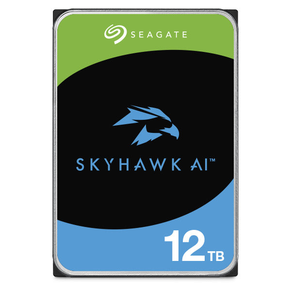 Seagate 12TB 3.5&#39; SkyHawk AI Surveillance SATA HDD 256MB Cache, 7200RPM, 24x7 workload, DVR and NVR Systems
