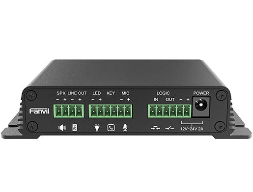 Fanvil PA2s Video Intercom &amp; Paging Gateway, Emergency call button interface, active call, NVR video recording, standard RJ45 interface