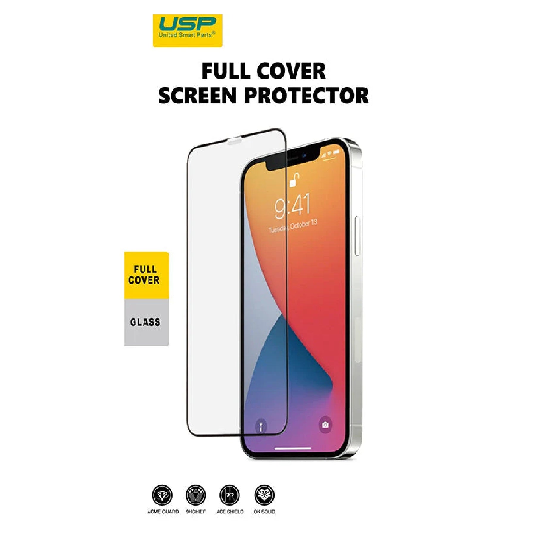 USP Apple iPhone 16 Pro Max (6.9') Tempered Glass Screen Protector: Full Coverage, 9H Hardness, Bubble-free, Anti-fingerprint