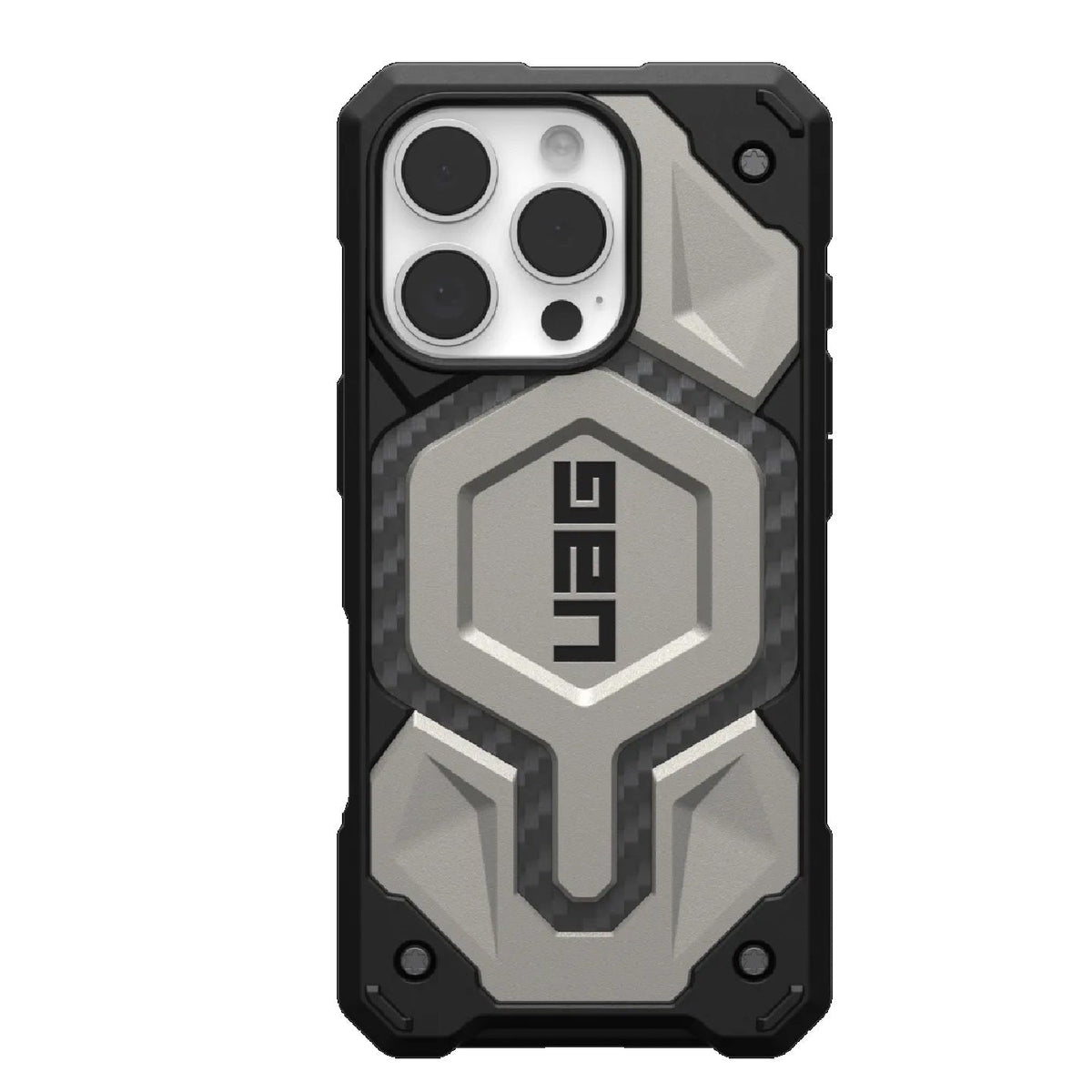 UAG Monarch Pro MagSafe Apple iPhone 16 Pro (6.3&#39;) Rugged Case - Titanium(114456113636), 25ft. Drop Protection(7.6M), Impact Resistant, 10 Years Warranty