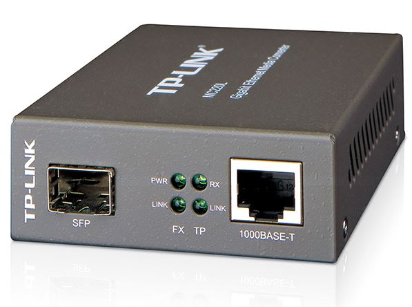 TP-Link MC220L Gigabit Single &amp; Multi-Mode SFP Media Converter - IEEE 802.3ab/802.3z, 0.55km Multi-mode, 10km Single-Mode