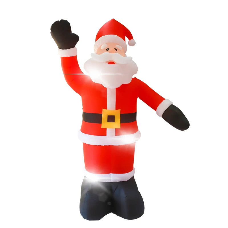 8Ft Tall Inflatable Santa Claus With 9 Led Lights