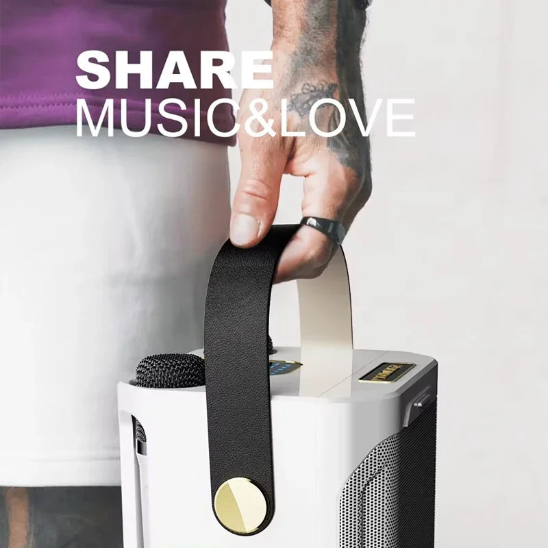 High Power Karaoke Bluetooth Speaker With Dual Microphone