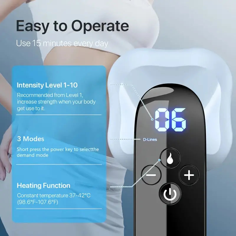 Rechargeable Handheld Massager With 4-Point Head(Blue)