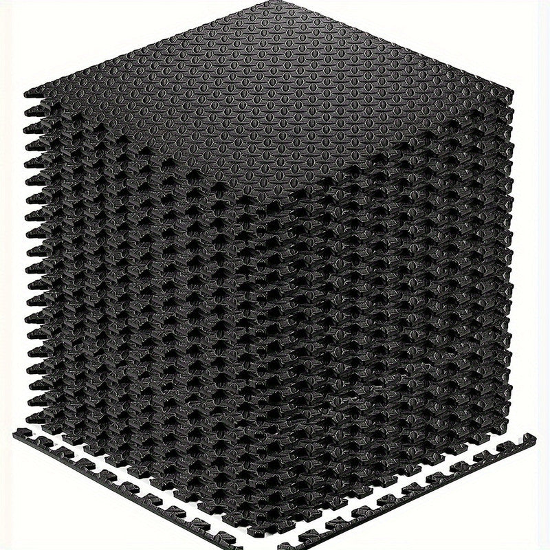 Interlocking Black EVA Fitness Mats Set (20pcs)
