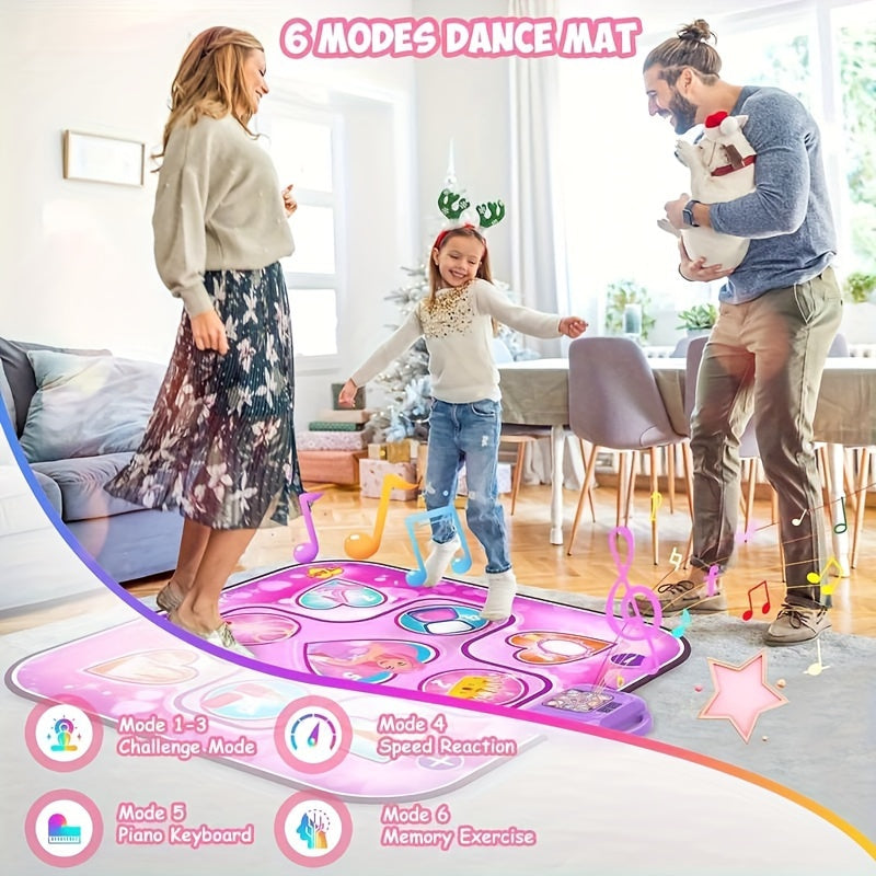 Kids LED Musical Dance Mat with 6 Game Modes