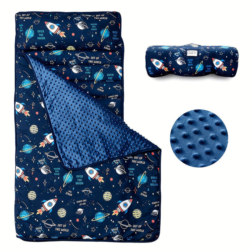 Rocket Pattern Nap Mat for Kids Travel &amp; Daycare