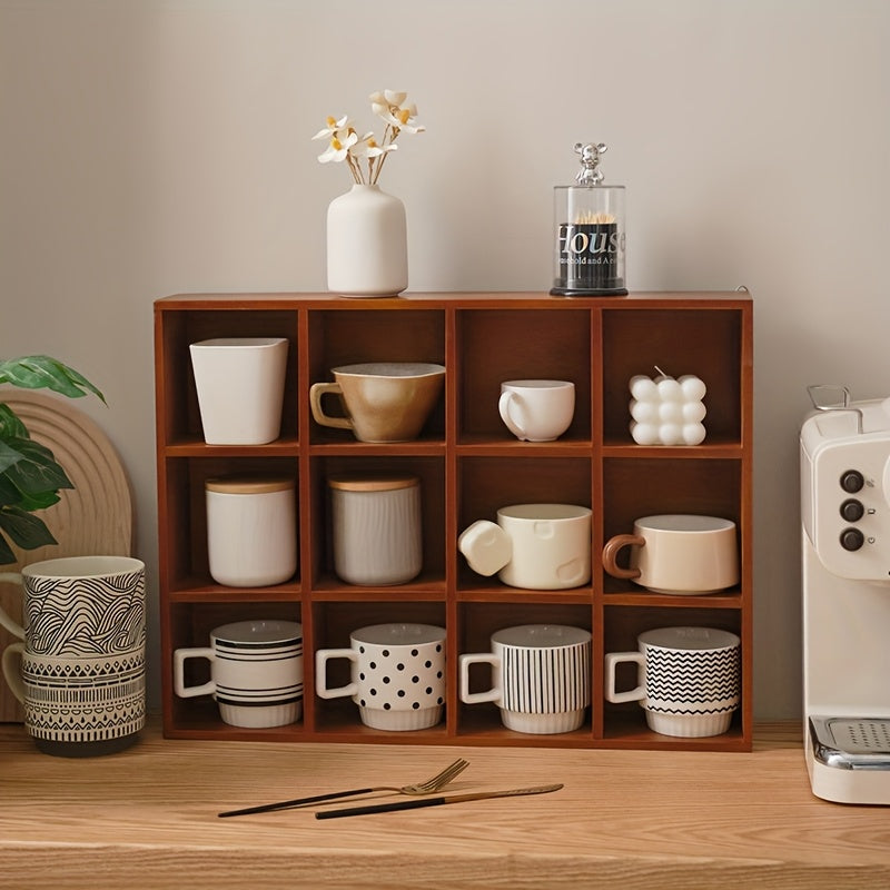 Wood Storage Box &amp; Cup Organizer