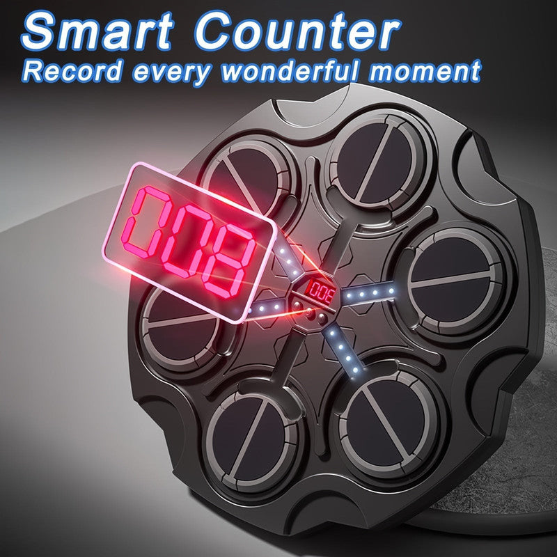 Wall-Mounted Smart Boxing Game with LED &amp; Gloves