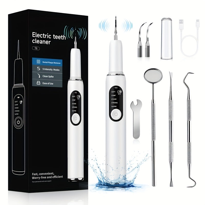 Electric Tooth Cleaner Rechargeable with LED &amp; 5 Modes