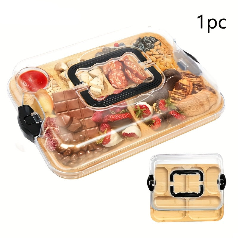 Bamboo Cheese Tray with Acrylic Lid