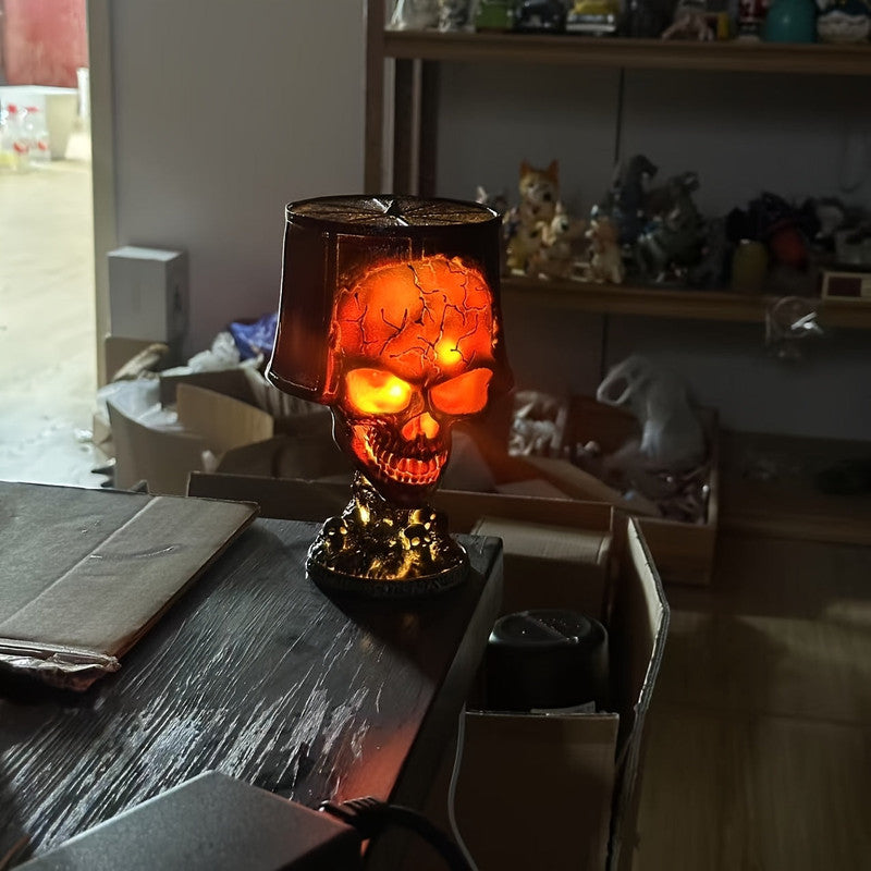 Lava Skull Lamp USB Halloween Night Light