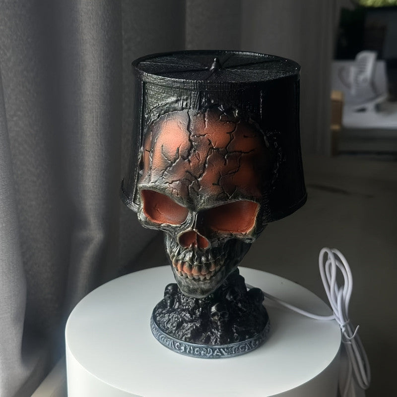 Lava Skull Lamp USB Halloween Night Light