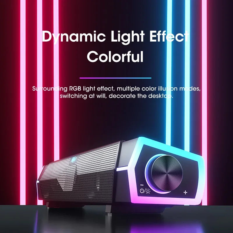 Computer Bluetooth RGB Light Speaker Black