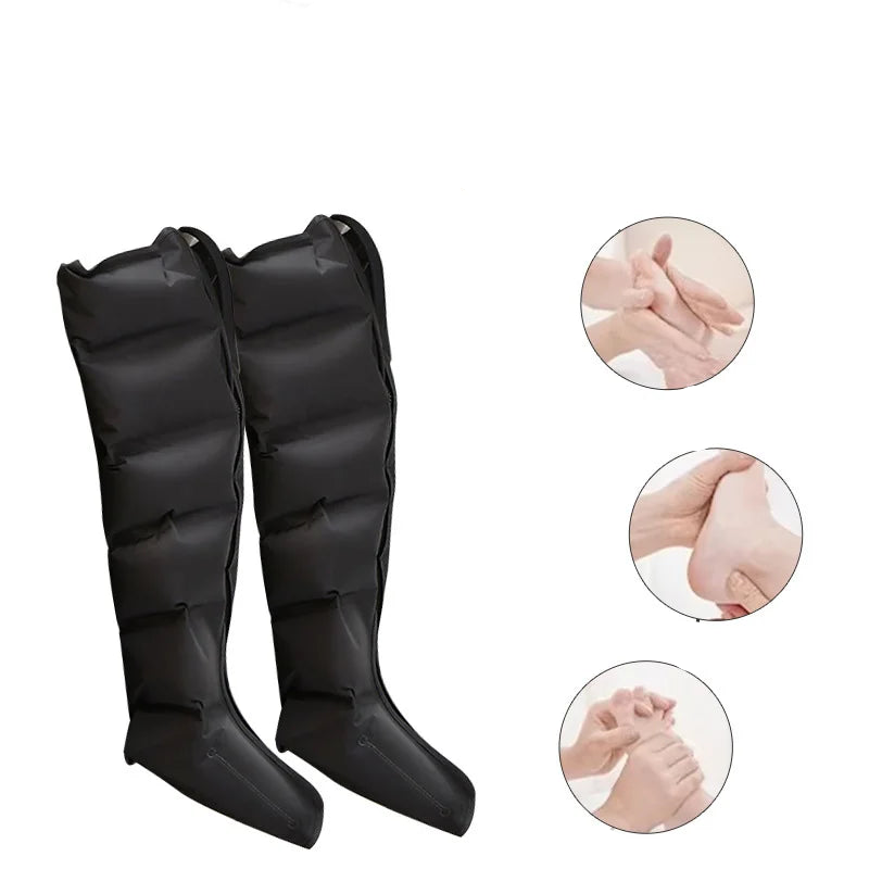 360 Air Pressure Leg Massager Boots with Remote Black