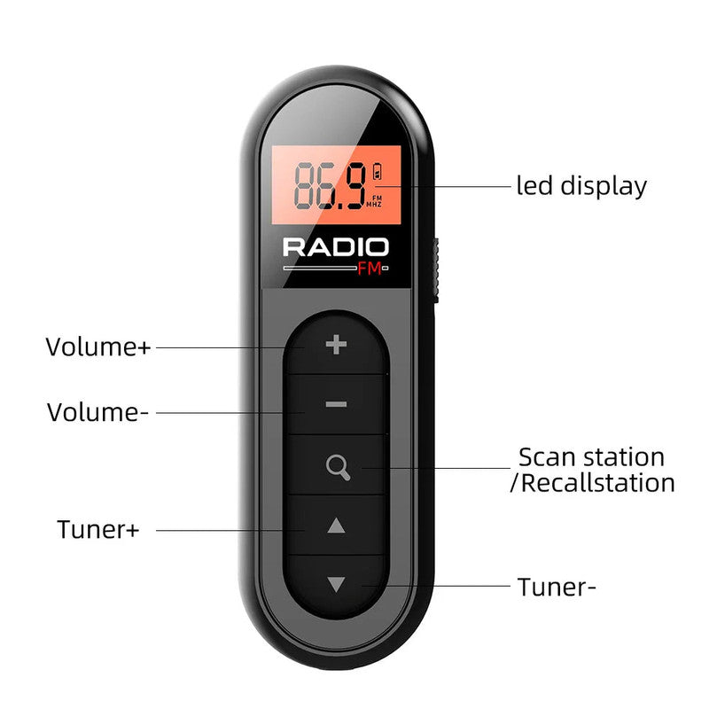 FM Rechargeable Pocket Radio