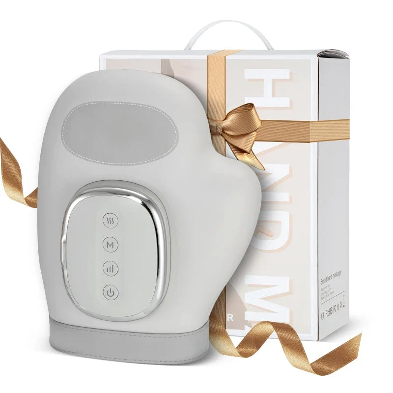 5-Level Electric Hand Massager with Hot Compress Grey