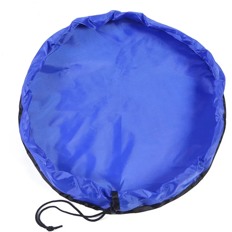Trendbay Blue Toy Storage Bag &amp; Play Mat 50cm Portable Toys Organizer