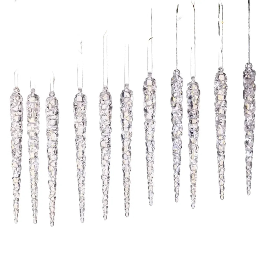 Acrylic Christmas Icicle Ornaments 13cm Hanging Decor