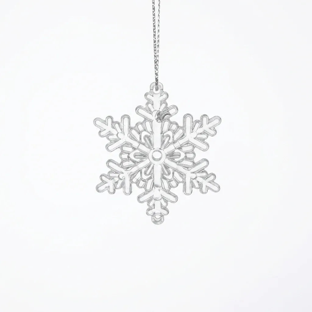 Trendbay 10Pcs Glitter Snowflake Christmas Ornaments Sparkling Hanging