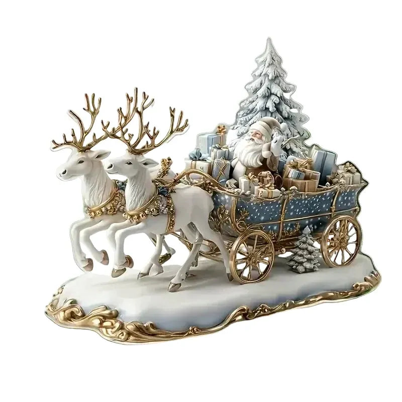 Trendbay Santa Claus &amp; Reindeer Sleigh Desktop Decoration