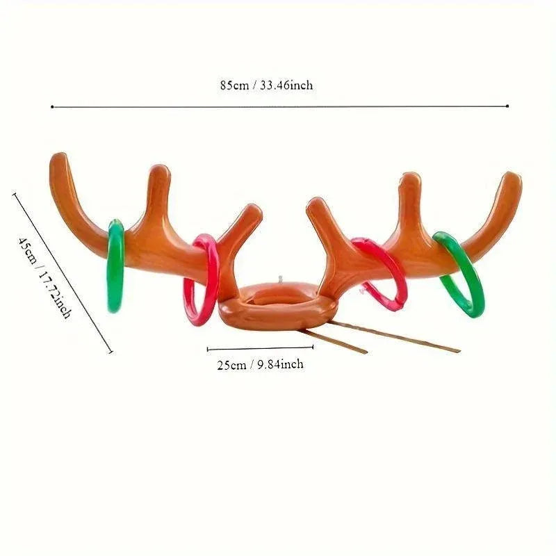 Trendbay Inflatable Antler Ring Toss Game 2-Set PVC Party Game