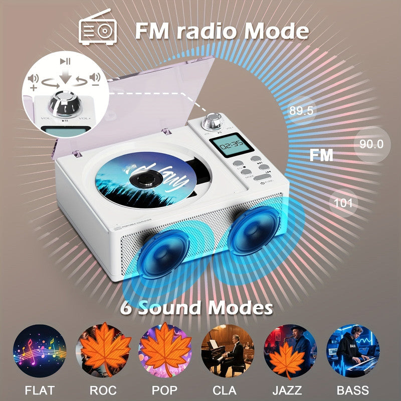 CD Player with Wireless Speaker &amp; FM Radio