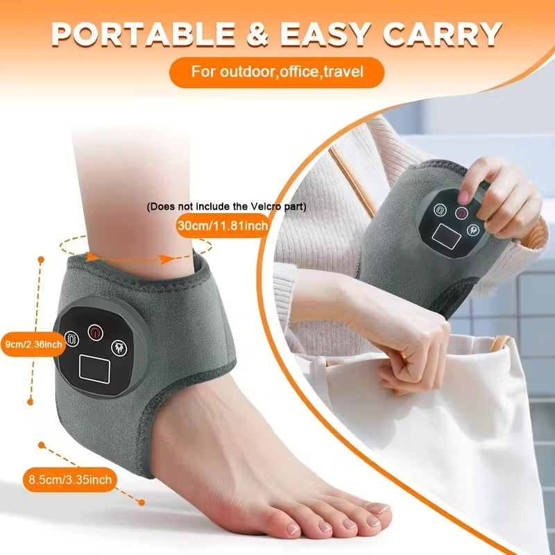 Ankle Heating Massager with Vibration & Heat Therapy